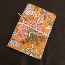 Load image into Gallery viewer, Orange Green Blockprint Journal (Small)