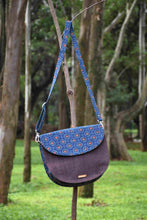 Load image into Gallery viewer, Blue Half Moon Sling Bag Chanchal