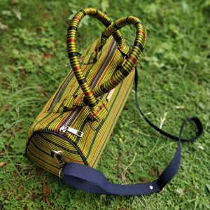 Green Ajrakh Duffle Bag Chanchal Handbag Duffel Sustainable Fashion Made in India