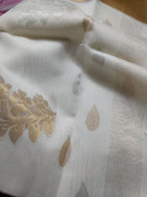 Load image into Gallery viewer, Classy ivory zari cotton silk handloom sari I Chanchal bringing art to life