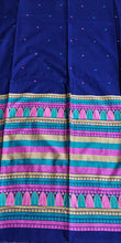 Load image into Gallery viewer, beautiful blue dongria cotton saree I Chanchal bringing art to life 