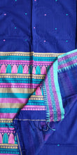 Load image into Gallery viewer, beautiful blue dongria cotton sari I Chanchal bringing art to life 