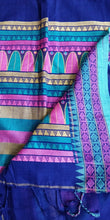 Load image into Gallery viewer, Blue Dongria Cotton Saree