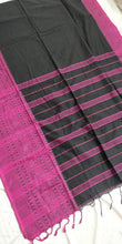 Load image into Gallery viewer, elegant black pink begumpuri cotton saree I chanchal bringing art to life