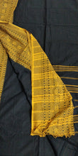 Load image into Gallery viewer, Beautiful black mustard handloom cotton saree I Chanchal bringing art to life