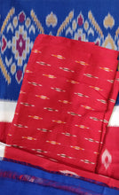 Load image into Gallery viewer, beautiful blue dongria cotton handloom saree I Chanchal bringing art to life 