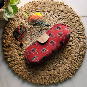 blue cases sunglass cases red cases trendy sunglass cover classy cover cruelty free pouches pouches block print cover aesthetic cover handmade cover handicraft covers handicraft pouches cotton cover chanchal student cover spectacle cover spectacle pouch vintage pouch red cases