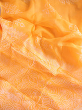Load image into Gallery viewer, Nargiz ~ Orange-Yellow Hand Block Print Cotton Kota Doria Saree