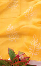 Load image into Gallery viewer, Nargiz ~ Orange-Yellow Hand Block Print Cotton Kota Doria Saree