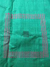 Load image into Gallery viewer, beautiful green Bhagalpuri handloom tussar silk sari I Chanchal bringing art to life