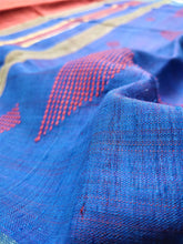 Load image into Gallery viewer, gorgeous red blue tussar silk handloom saree I Chanchal bringing art to life