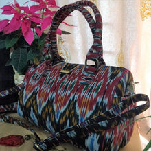 Load image into Gallery viewer, Red Ikat Duffle Bag