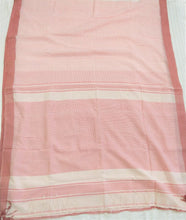 Load image into Gallery viewer, Naturally Dyed Candy Pink Cotton Saree, gorgeous. elegant, handloom, festive wear, Durga puja, Ganapati, office wear, ethnic collection, traditional dress, soft, beautiful, summer, comfortable, classy, Chanchal bringing art to life.
