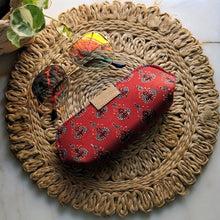 Load image into Gallery viewer, blue cases sunglass cases red cases trendy sunglass cover classy cover cruelty free pouches pouches block print cover aesthetic cover handmade cover handicraft covers handicraft pouches cotton cover chanchal student cover spectacle cover spectacle pouch vintage pouch red cases