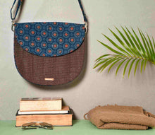 Load image into Gallery viewer, Blue Half Moon Sling Bag Chanchal
