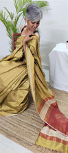 Load image into Gallery viewer, Gorgeous golden red handloom Tussar silk saree I Chanchal bringing art to life