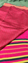 Load image into Gallery viewer, Gorgeous green pink handloom Tussar silk saree I festive sari I Chanchal bringing art to life