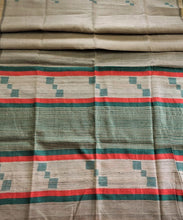 Load image into Gallery viewer, Beautiful light brown green handloom Tussar silk saree I festive sari collection I Chanchal bringing art to life