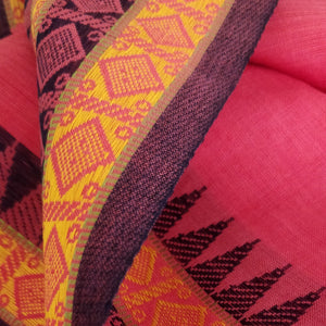 Best Sari, Beautiful, Pink Dongria Cotton Saree, soft, classy,  gorgeous. elegant, handloom, stylist pallu, summer, festive wear, Durga puja, Ganapati, office wear, ethnic collection, traditional dress, Chanchal bringing art to life.
