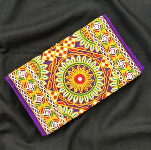 Purple handmade clutch I Online clutch I Rajasthani embroidery I Chanchal bringing art to life
